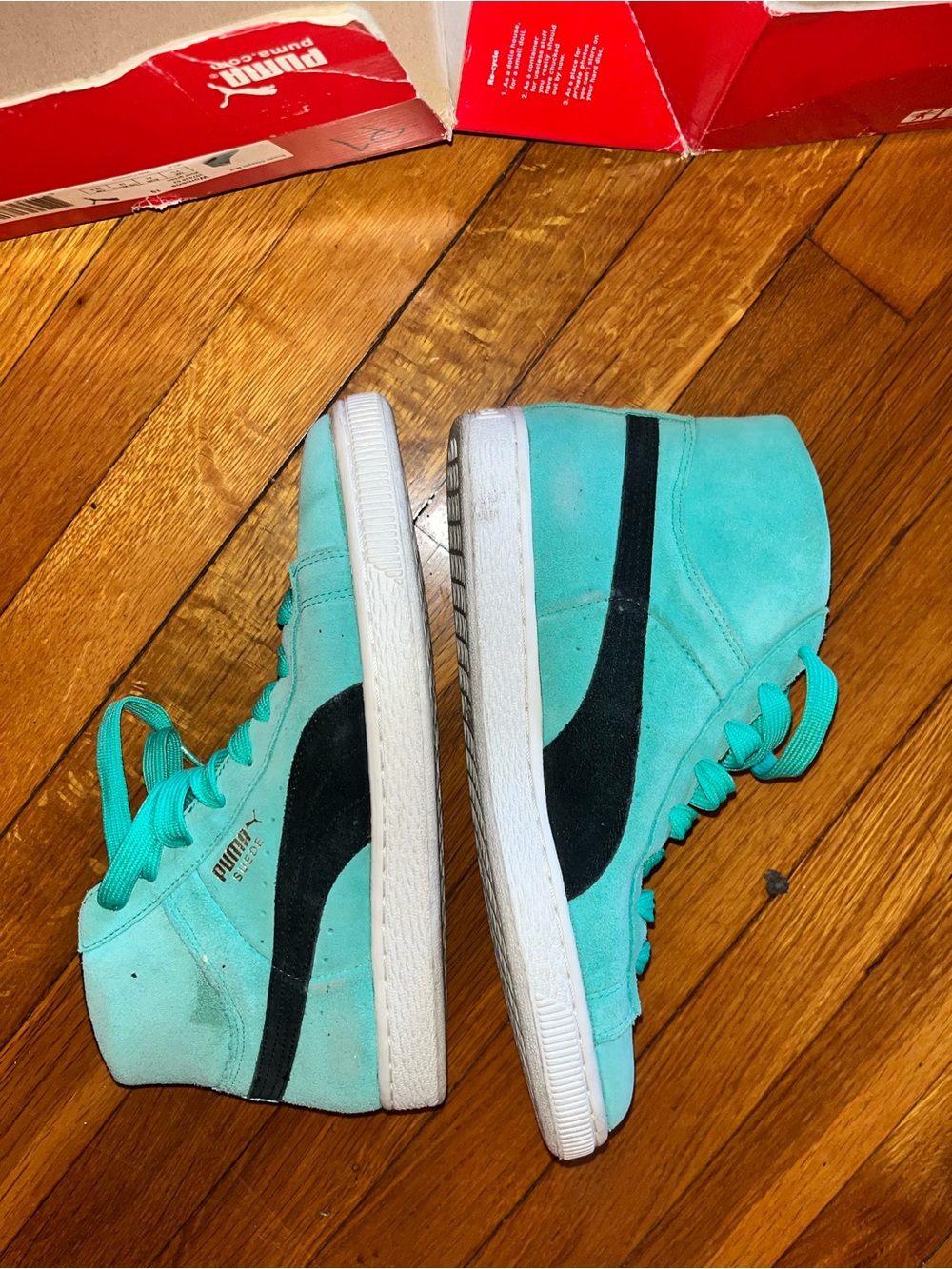 Puma High-Top Sneakers in Aqua/Black - Picture 3 of 6